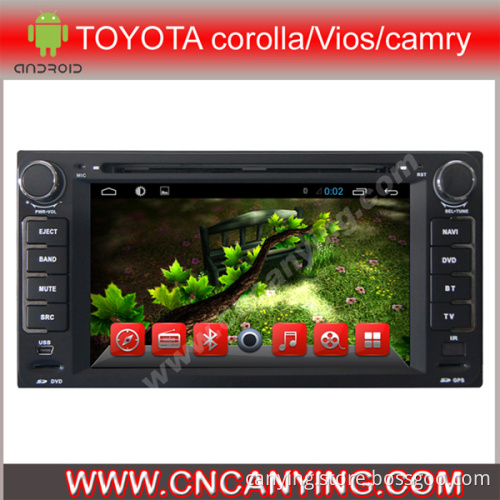 Car DVD Player for Pure Android 4.2.2 Car DVD Player with A9 CPU Capacitive Touch Screen GPS Bluetooth for Toyota Corolla/Vios/Camry (AD-6203)